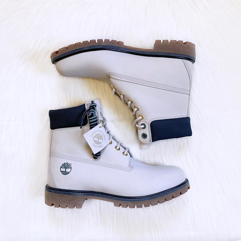 Timberland Men’s Premium 6 Inch Waterproof White Boots - Picture 7 of 8